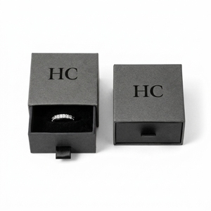 กล่องใส่แหวนแบบมินิมอล กล่องของขวัญเครื่องประดับแบบกำหนดเอง กล่องลิ้นชักแข็งพร้อมแผ่น EVA ปั๊ม Spot UV โลโก้ตามสั่งสำหรับแบรนด์เครื่องประดับ บริการ OEM - Product Image 5