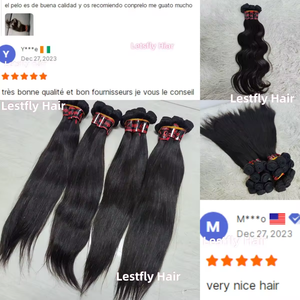 Letsfly Cheveux vierges brésiliens bon marché, lots de cheveux noirs, livraison gratuite, fournisseur de lots de cheveux, extensions de cheveux 100% humains - Product Image 3