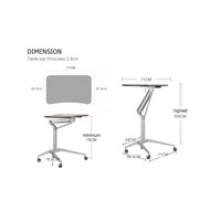 Table portative réglable d'ordinateur portable de bureau debout réglable en hauteur de levage pneumatique