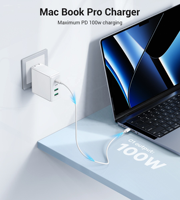 Chargeur rapide USB C USB A GaN 140W, adaptateur mural multi-ports US PD QC haute puissance, charge rapide pour iPhone, Samsung, tablette, Macbook