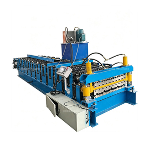 เครื่องขึ้นรูปแผ่นผนังหลังคาสองชั้น สายการผลิตเหล็กแผ่นรีดเย็น - Product Image 1
