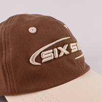 Casquette de baseball mi-haute personnalisée avec logo, motif chevrons, en pur coton respirant et doux, tendance, avec nœuds/doublure à pois