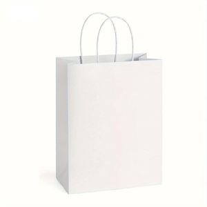 Kraft Paper <b>Gift</b> <b>Bags</b> With_Handles Bulk for Packaging <b>Christmas</b> Party - Product Image 5