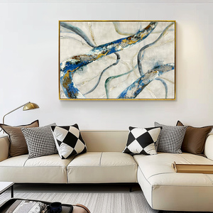 ภาพวาดสีน้ำมันนามธรรมพื้นผิวที่แสดงออกอย่างชัดเจนสำห<span class=keywords><strong>รับ</strong></span>ห้องนั่งเล่นนำเสนอรูป<span class=keywords><strong>แบบ</strong></span>ของเหลวและสีที่กลมกลืนกัน - Product Image 1