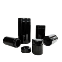 Frasco de Vidrio Negro de Boca Ancha de 300 ml, 400 ml, 500 ml, 1000 ml, Frasco de Vidrio Redondo Ultravioleta de 300 g, Frasco de Vidrio Violeta Oscuro UV