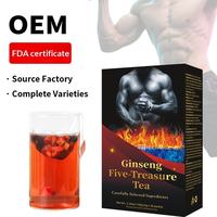 Thé aux herbes aux cinq trésors Ginseng Maca en sachets, stimule l'énergie naturelle, réduit la fatigue quotidienne, thé pour la santé masculine 150g