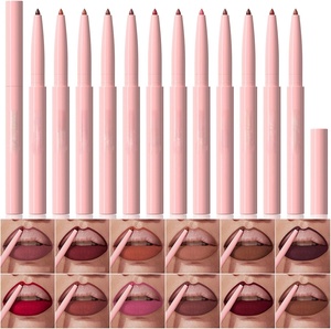 Crayon à lèvres crémeux automatique personnalisé, crayon à lèvres rose, boîte en papier, crayon à lèvres rose vegan - Product Image 1
