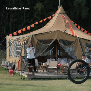 Yumuq Op Maat Gemaakte 450G Katoen Canvas Heavy Duty Grote Luxe Glamping <span class=keywords><strong>Tipi</strong></span> <span class=keywords><strong>Tent</strong></span> Voor Campgound - Product Image 5