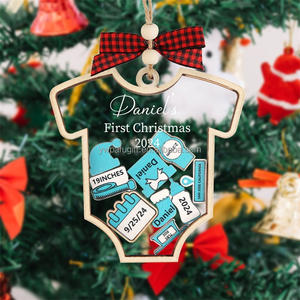 PAFU Personalized <strong>Baby's</strong> <strong>First</strong> <strong>Christmas</strong> <strong>Ornament</strong> 2024 Custom Name <strong>Baby</strong> Keepsake 4D Shake <strong>Babies</strong> <strong>Ornament</strong> - Product Image 2