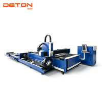 Machine de découpe laser à fibre CNC DETON 3015 haute puissance pour tôles et tubes, découpe industrielle combinée de tôles et de tuyaux en métal