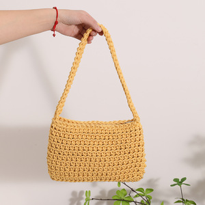 Borsa a mano in <span class=keywords><strong>filo</strong></span> di cotone intrecciato <span class=keywords><strong>borse</strong></span> da donna nuova borsa a tracolla <span class=keywords><strong>per</strong></span> borsa a mano all'<span class=keywords><strong>uncinetto</strong></span> <span class=keywords><strong>per</strong></span> le donne - Product Image 5