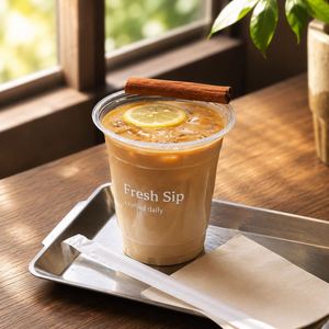 แก้วพลาสติก PET ใสแบบใช้แล้วทิ้ง พิมพ์โลโก้ได้ สำหรับกาแฟเย็น ชานม น้ำผลไม้ เครื่องดื่มเย็น บรรจุภัณฑ์เครื่องดื่มแบบนำกลับบ้าน ร้านกาแฟ รับผลิตแบบ OEM - Product Image 2