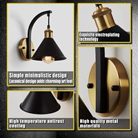 Lampes murales LED en fer simples pour salles à manger, salons, chambres, salles de bain, couloirs d'hôtel – Approvisionnement transfrontalier