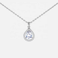 Collier Pendentif Goutte d'Eau Plaqué Or 18 carats Personnalisé pour Mariée, avec Zircon Cubique – Produit Tendance 2026 – Bijoux pour Femme – Vente en Gros