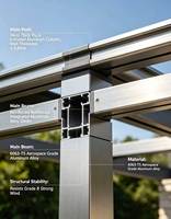Système de pergola bioclimatique intelligent à structure autoportante renforcée, directement de l'usine, pour café et cour de loisirs