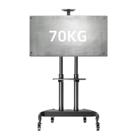 Soporte de TV de piso de altura ajustable Carro de TV rodante Carro de TV móvil con VESA de 600x400mm para LCD y Plasma