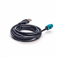 Cable de Extensión de Señal Automotriz HSD Jack y USB A, HSD 4P con Codificación Z Hembra a USB 2.0 Tipo A Macho