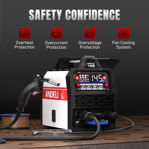 Soldadora MIG-145 ANDELI 110V/220V MMA <span class=keywords><strong>TIG</strong></span> con Flujo y Gas - Product Image 4