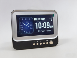 Tự động mờ điều khiển âm thanh 24 giờ thời gian & ánh sáng ban ngày tiết kiệm đồng hồ báo thức với ngày sự kiện nhắc nhở Nhà thiết lập khung đồng hồ kỹ thuật số - Product Image 3