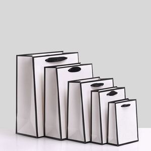 Luxury Eco-friendly Custom Printed White <b>Cardboard</b> Art Paper Shopping Bags with Offset Printing for Clothing & Shoes - Product Image 2