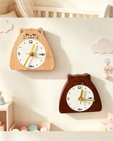 Horloge aimantée pour réfrigérateur, mini horloge murale magnétique, horloge en bois pour la cuisine, décoration de la maison, logo personnalisé disponible