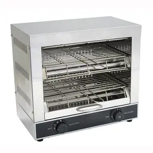 15 minutes Infrared Quartz Tube Commercial Baking Oven Double Deck Electric Slice Bread Toaster