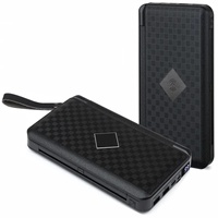 Panel Surya Lipat Tahan Air Logo Kustom 10000mAh Pengisi Daya Nirkabel Portabel USB Ganda Power Bank Senter LED Pengisian Cepat