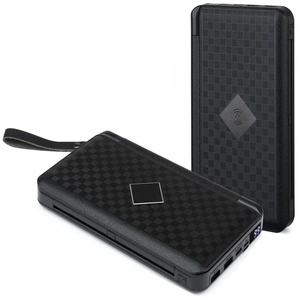 Panneau solaire pliable avec logo personnalisé, chargeur sans fil portable 10000mAh, batterie externe avec lampe torche LED, charge rapide, Power Bank solaire - Product Image 1