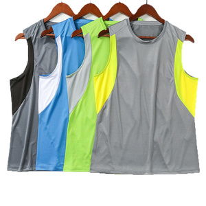 Camiseta sin mangas de verano para hombre, de poliéster tejido, transpirable, de secado rápido, holgada, ideal para gimnasio, correr y deportes. - Product Image 2