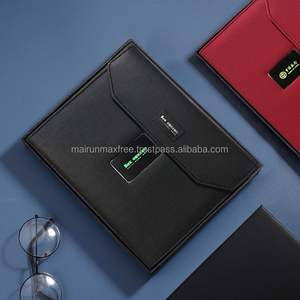 Nouveau carnet de planification A5 à feuilles mobiles avec couverture en cuir et logo LED coloré 2023, avec charge sans fil et batterie externe professionnelle 8000 mAh - Product Image 5