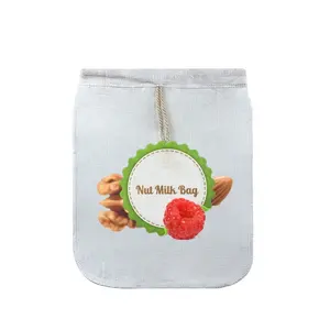 Bolsa de leite de náilon reutilizável, saco para malha de leite de vaca, leite de soja, com filtro, pode ser customizada