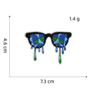 New Iron on Blue Style Embroidery Paw Camera Backpacking Sunglass Whale Patch for Clothing Bag Decoration - Product Image 5