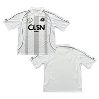 Maillots de football personnalisés coupe oversize et courte, avec broderie, logo en patch tissé et impression de passepoil, style streetwear