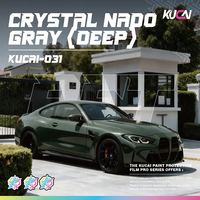 KUCAI 1.52*17m Film Pelindung Mobil Bebas Gelembung Udara dengan Lapisan PET  Crystal NadoGray (Tua) Pembungkus Vinyl Kendaraan