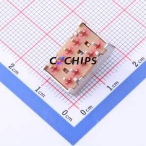 SS-24F03-G050 Slide Switch Through hole Component (THT) Switch Double Pole Four Throw Rectangle Pin Header PC Pin 17mm - Product Image 2