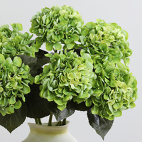 Fleurs artificielles en PU, imprimées en 3D, aspect réaliste, écologiques, hortensia, tige unique, grande tête, 62 cm, pour décoration de mariage et de maison, vente en gros