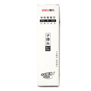 Deli Gel <b>Pen</b> Refill S761 0.7mm Bullet Tip Black 20 Pcs Office Student Use - Product Image 5