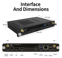 Ordinateur OPS Mini PC Intel Gen 12ème génération 2022, processeur I7/i5/i3, DDR5, graphismes Iris Xe, compatible avec quatre écrans 4K, Windows, SSD en stock
