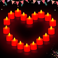 Vela Electrónica LED en Forma de Corazón de Material PP, sin Humo, de la Fábrica Huaien, para Decoración de Propuestas, Accesorio para la Creación de Escenas