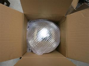 도매 10cm 레드 골드 은빛 컬러 거울 디스코 공 나무 매달려 장식 홈 파티 상자 유리 거울 공 - Product Image 5