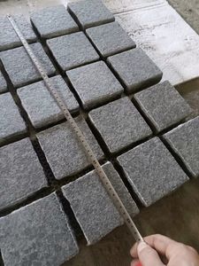 54x54cm tuyệt đối màu đen Granite đá pavers flamed Top và bên tự nhiên lưới paver với giá rẻ ngoài trời paver đá tự nhiên - Product Image 4