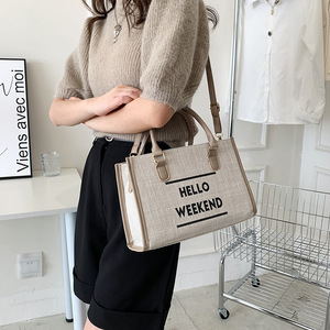 Bolso de Mano Tipo Tote de Lona, Estilo Minimalista Retro, Informal, Ligero, de Gran Capacidad, para Fin de Semana, Nuevo 2025 - Product Image 4