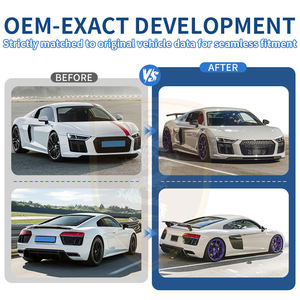 Kit carrosserie en fibre de carbone sèche Vors pour <span class=keywords><strong>Audi</strong></span> <span class=keywords><strong>R8</strong></span> V10 V10 Plus modèles 2016-2024, séparateur avant, diffuseur arrière, aileron arrière, kits aérodynamiques - Product Image 3