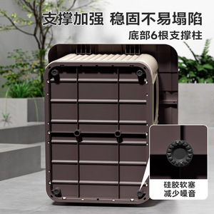 Hoopet Cat House Outdoor Waterproof Plastic Rectangle Pet Bed Four Seasons Use - Product Image 3