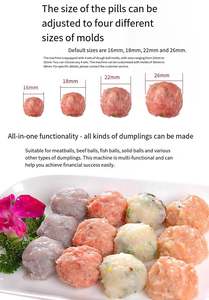 Machine automatique commerciale pour la fabrication de boulettes de viande, de poulet, de poisson, de pommes de terre, de boulettes de poulpe japonaises - Product Image 5