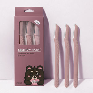 Logo personnalisé 3 pièces/ensemble femmes S052 pliant sourcil tondeuse ensemble <span class=keywords><strong>visage</strong></span> épilateur sourcils <span class=keywords><strong>rasoir</strong></span> maille lame sourcil <span class=keywords><strong>rasoir</strong></span> ensemble - Product Image 1