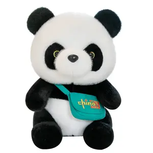저렴한 도매 사랑스러운 부드러운 팬더 가방 인형 봉제 동물 장난감