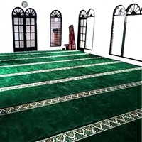 Moquette de luxe pour mosquée, en rouleau, à poils coupés et longs, en nylon, motif personnalisé, pour revêtement mural et sol de salle de prière