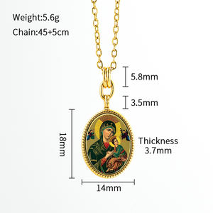 Liontin pohon GIVELUCK Life Gambar perhiasan religius "Wanita kami bantuan abadi" pola disesuaikan untuk konsultasi grosir - Product Image 2