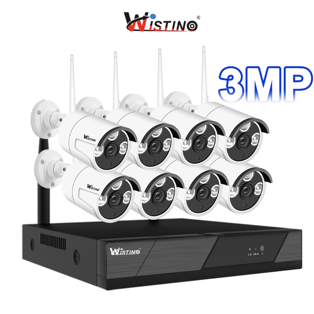 Wistino 6MP Audio Wifi Bullet Waterproof Hd 8ch Cctv Dvr Security Camera System Nvr Kit Motion Detection Home Security Systems